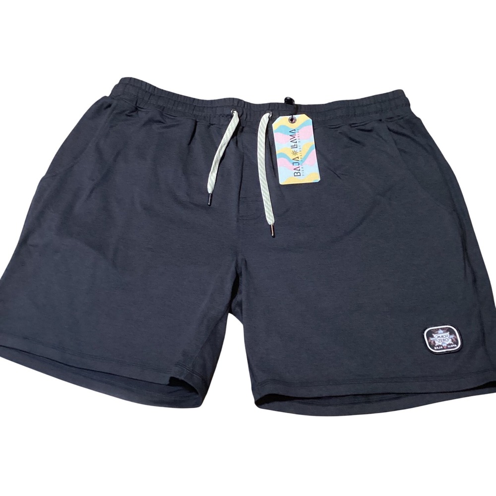 Baja Llama Mach Zero Lounge Shorts Mens Black  Pocket‎ - Size XXXL - NWT